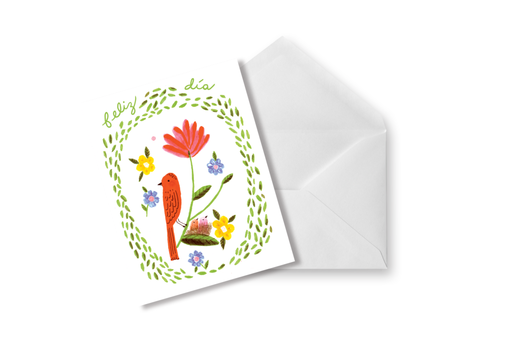 Tarjeta Pajarito nido Holalola