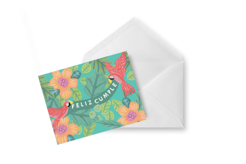 Tarjeta Cumple Guacamaya