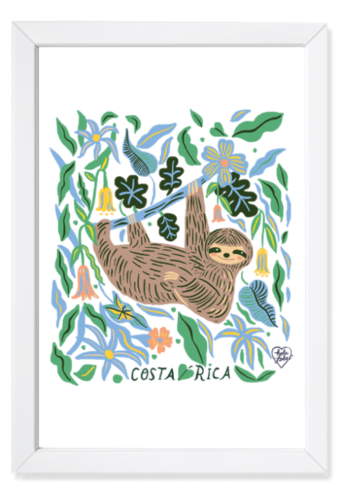 Perezoso Tres Dedos Art Print