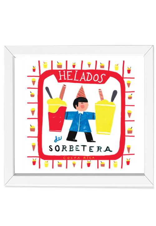 Helado de SorbeteraSquare  Art Print