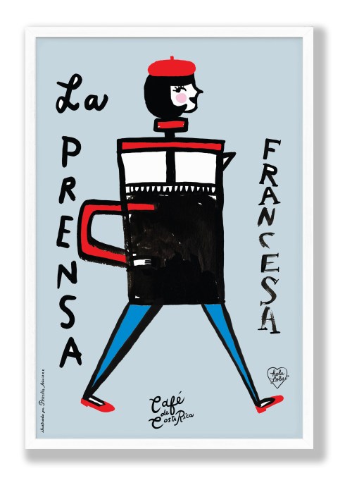 La Prensa Francesa Cafe Art Print