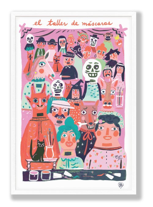 Taller de Máscaras Art Print