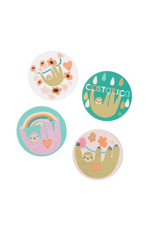 Perezoso Round Coaster Box