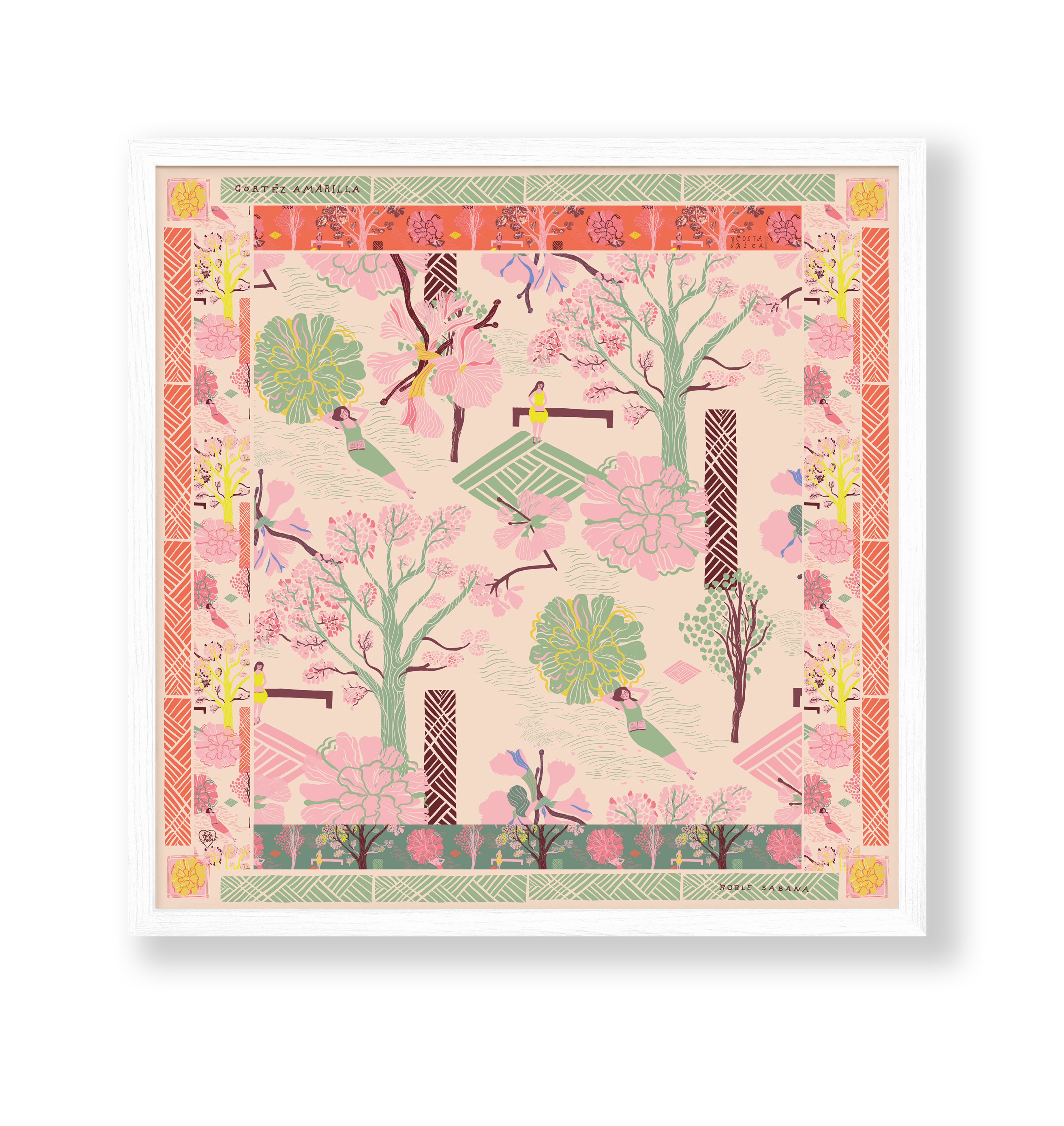 Roble Sabana Square Art Print
