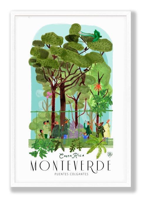 Monteverde Puentes Colgantes Art Print