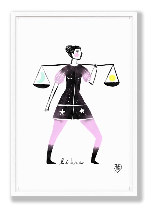 Libra Signo Zodiacal Art Print Poster